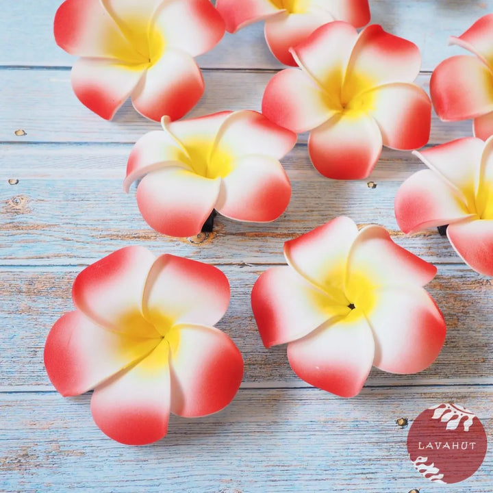 Pink Lucky Plumeria Flower Hair Clip - Made in Hawaii