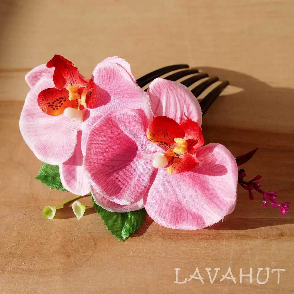 Pink Orchid Joy Hawaiian Hair Comb - Made in Hawaii