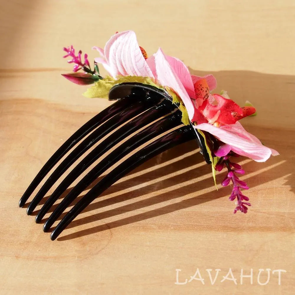 Pink Orchid Joy Hawaiian Hair Comb - Made in Hawaii