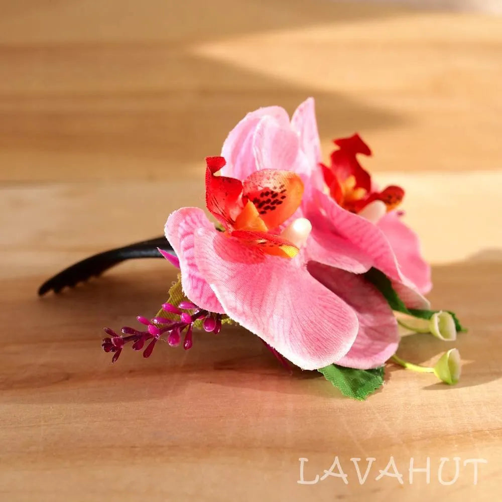 Pink Orchid Joy Hawaiian Hair Comb - Made In Hawaii