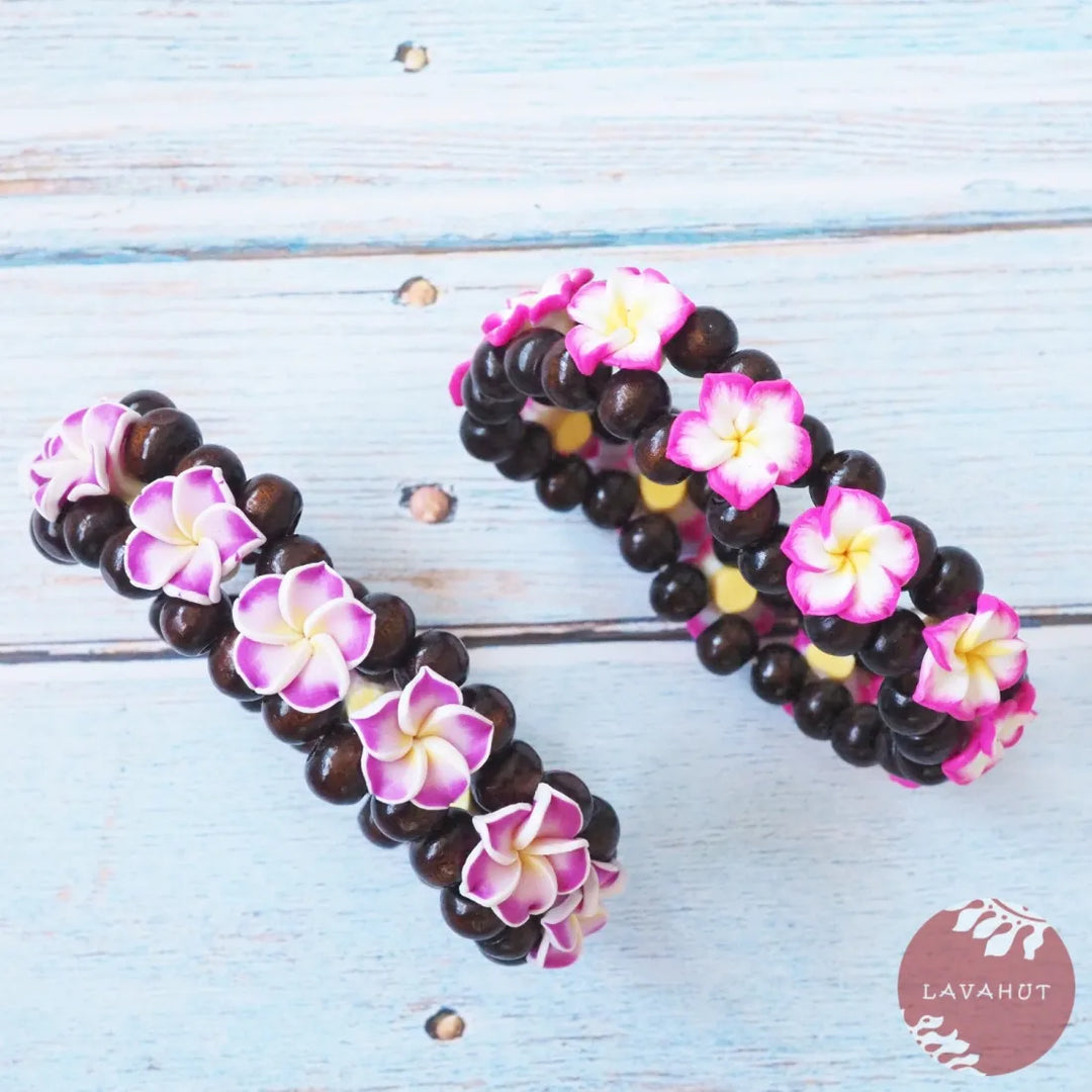 Pink Plumeria Goddess Stretch Bracelet - Made in Hawaii