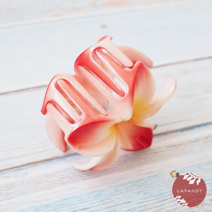 Pink Plumeria Hawaiian Hair Claw - Made in Hawaii