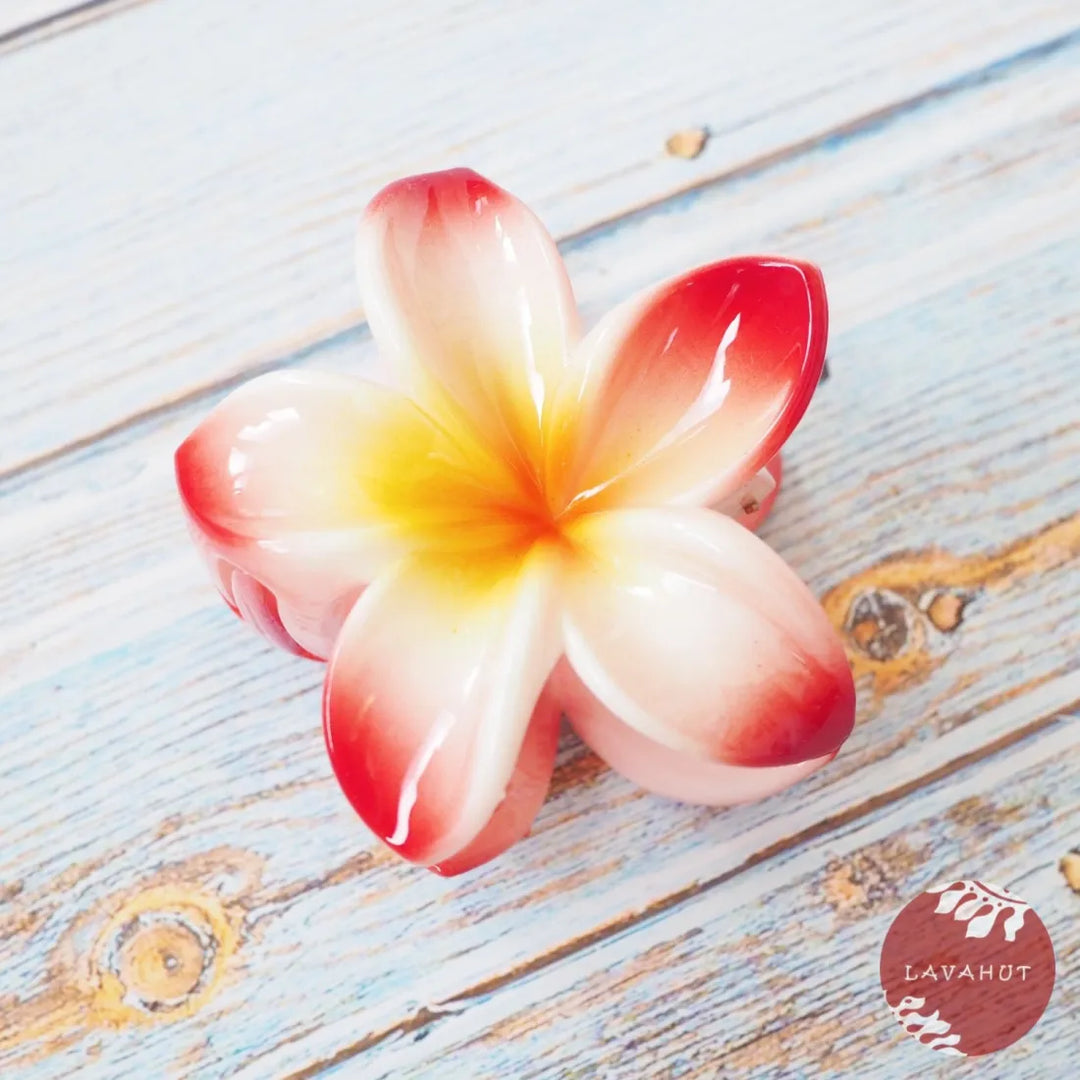 Pink Plumeria Hawaiian Hair Claw - Made in Hawaii