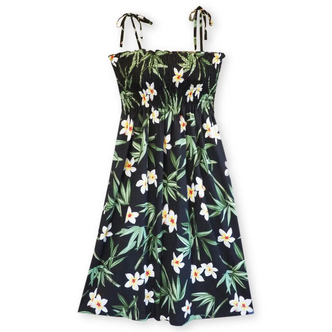 Pipiwai Black Moonkiss Hawaiian Dress - Made in Hawaii