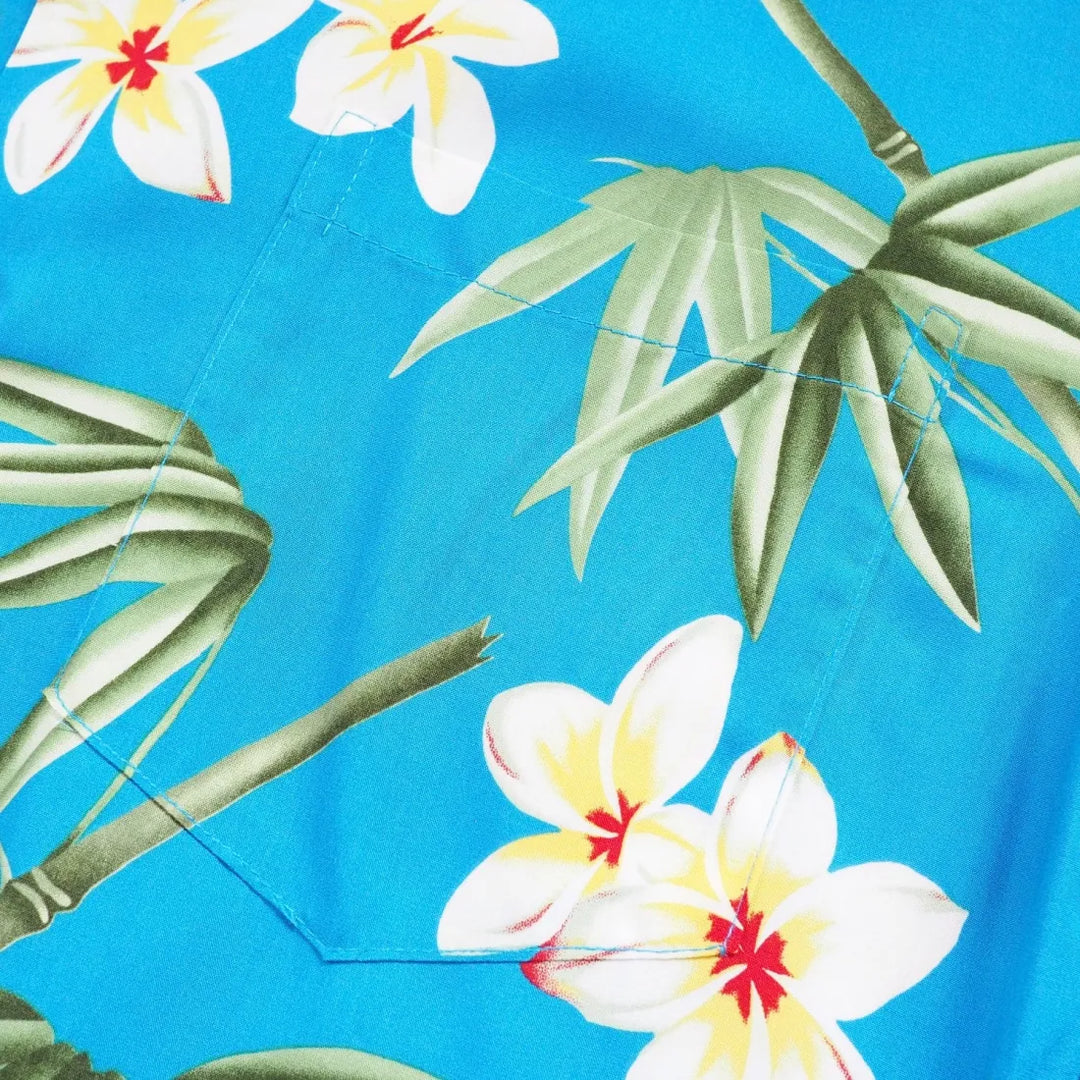 Pipiwai Blue Hawaiian Rayon Shirt - Made in Hawaii