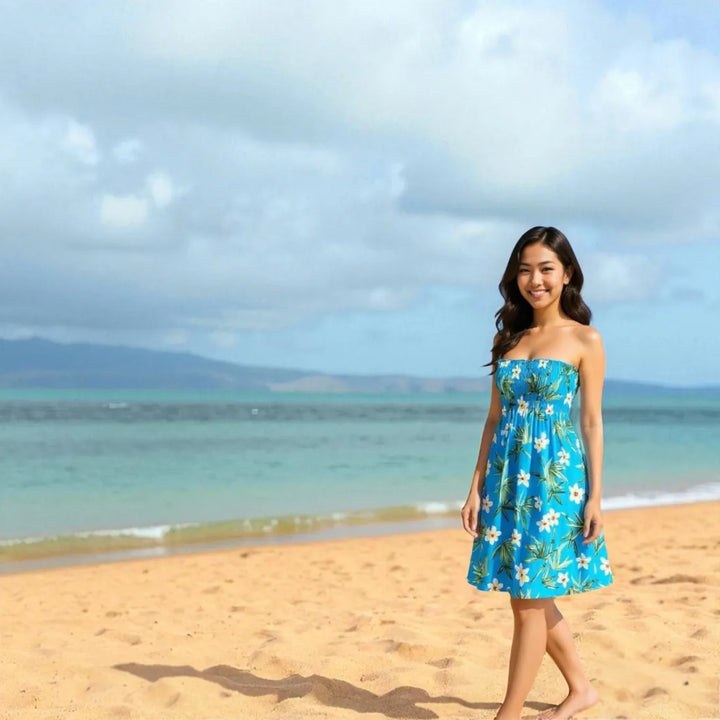 Pipiwai Blue Moonkiss Hawaiian Dress - Made in Hawaii