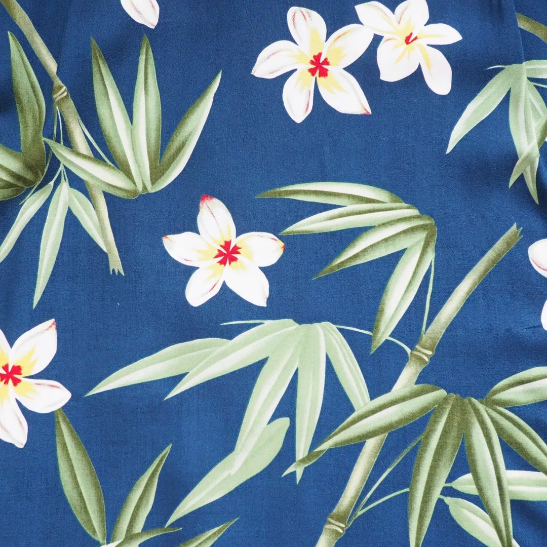 Pipiwai Indigo Hawaiian Rayon Fabric by the Yard - Made in Hawaii