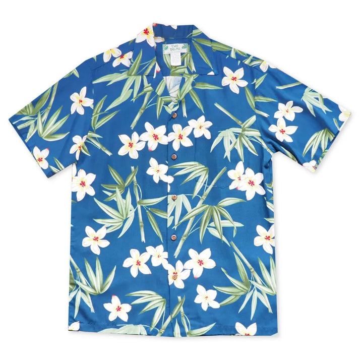 Pipiwai Indigo Hawaiian Rayon Shirt - Made in Hawaii