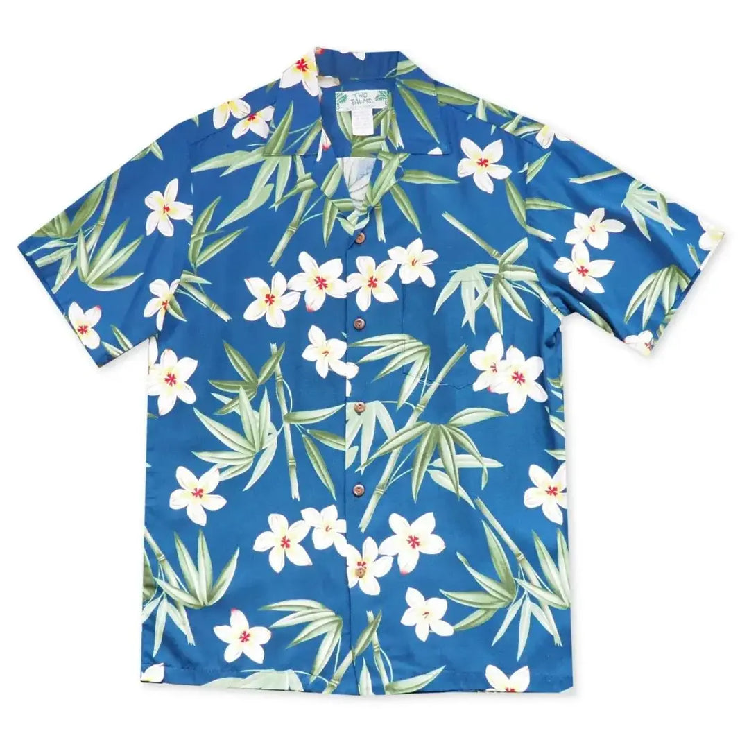 Pipiwai Indigo Hawaiian Rayon Shirt - Made in Hawaii