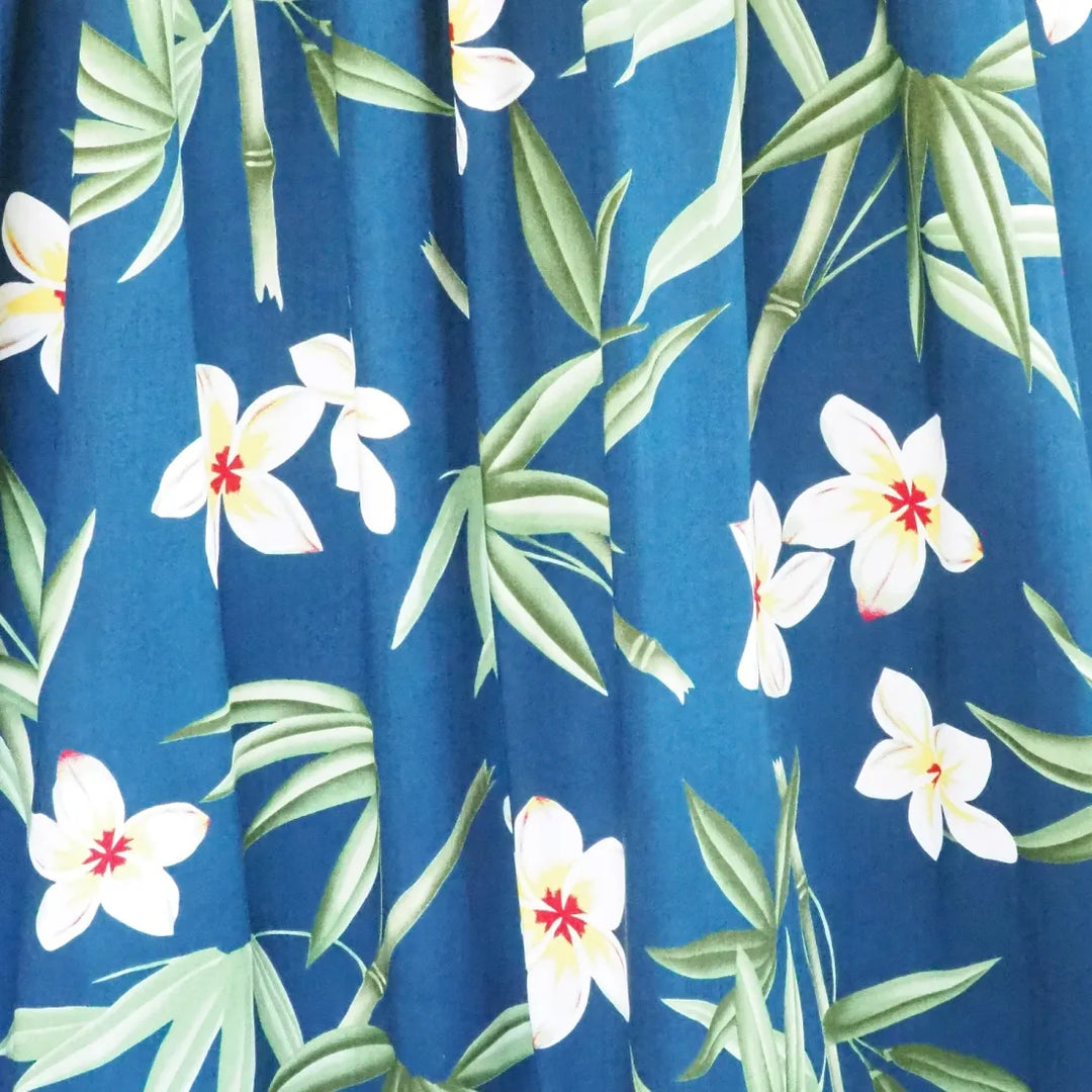 Pipiwai Indigo Maxi Hawaiian Dress - Made in Hawaii