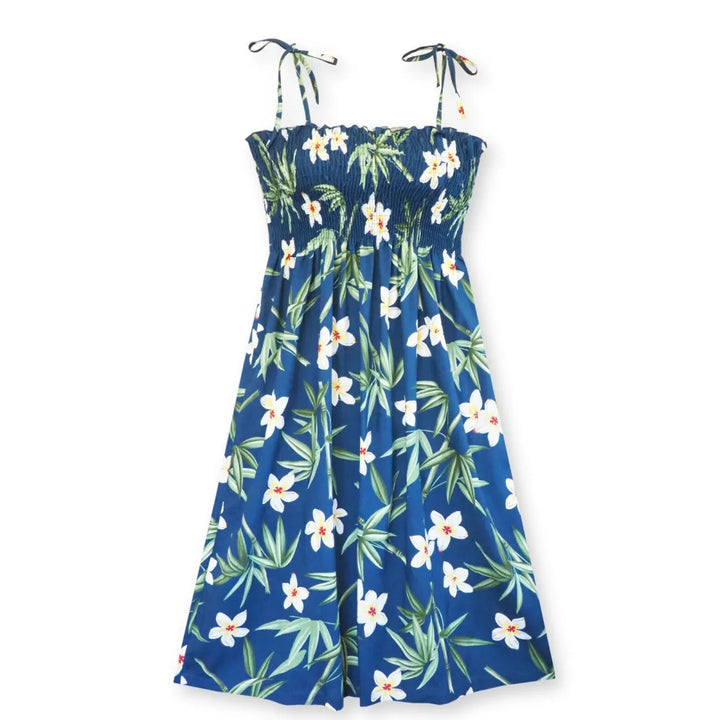 Pipiwai Indigo Moonkiss Hawaiian Dress - Made in Hawaii