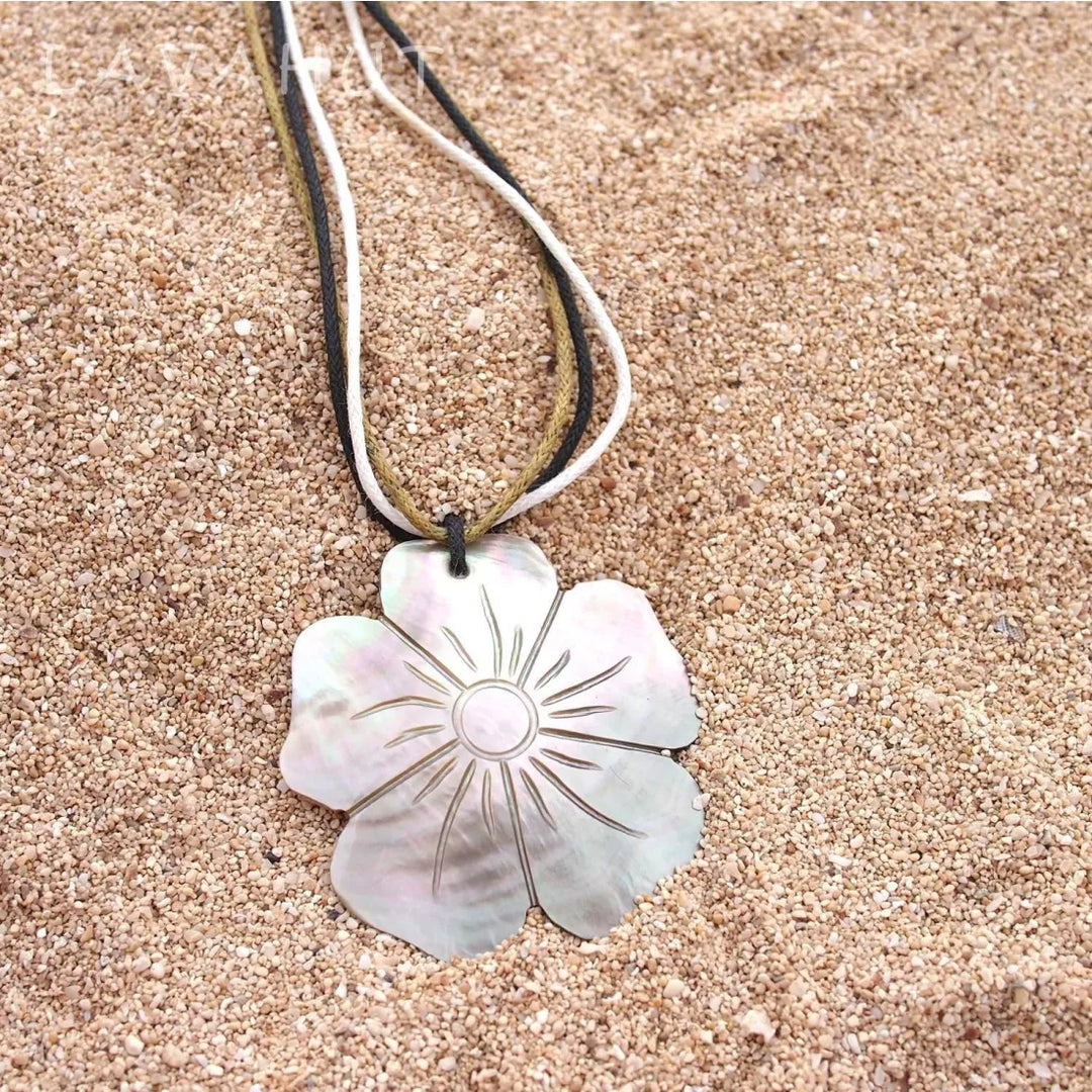 Plumeria Mother of Pearl Hawaiian Necklace - Made in Hawaii