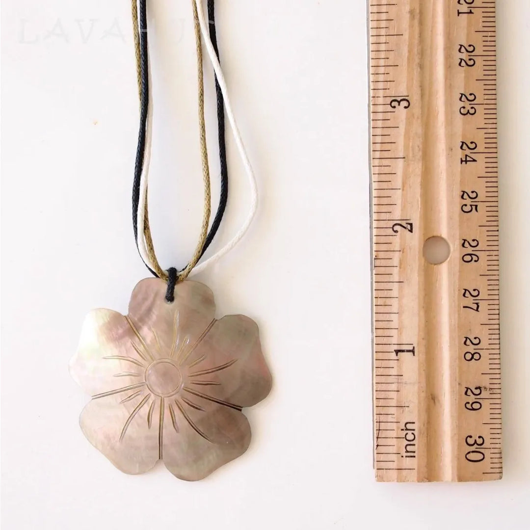 Plumeria Mother of Pearl Hawaiian Necklace - Made in Hawaii