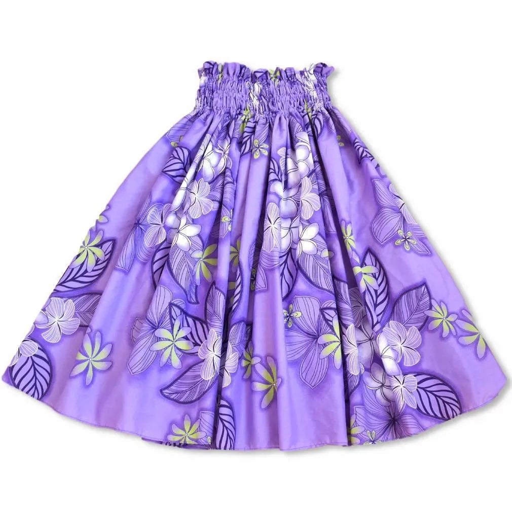 Plumeria Shower Purple Single Pa’u Hawaiian Hula Skirt - Made in Hawaii