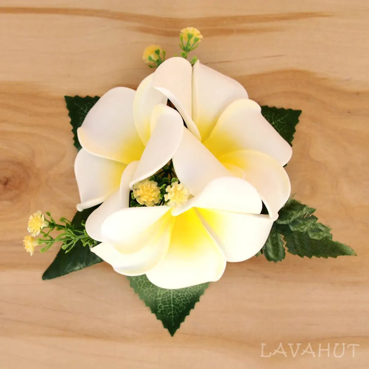 Plumeria Summer Hawaiian Flower Hair Clip - Made in Hawaii