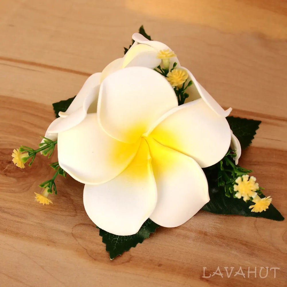 Plumeria Summer Hawaiian Flower Hair Clip - Made in Hawaii