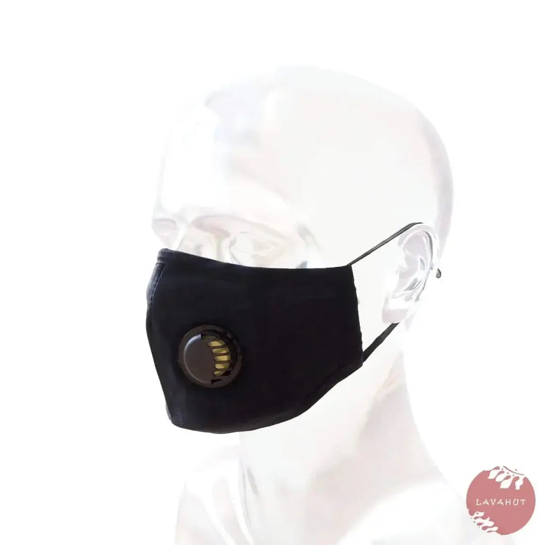 Pm 2.5 Respirator Face Mask • Black (black Valve) - Made in Hawaii