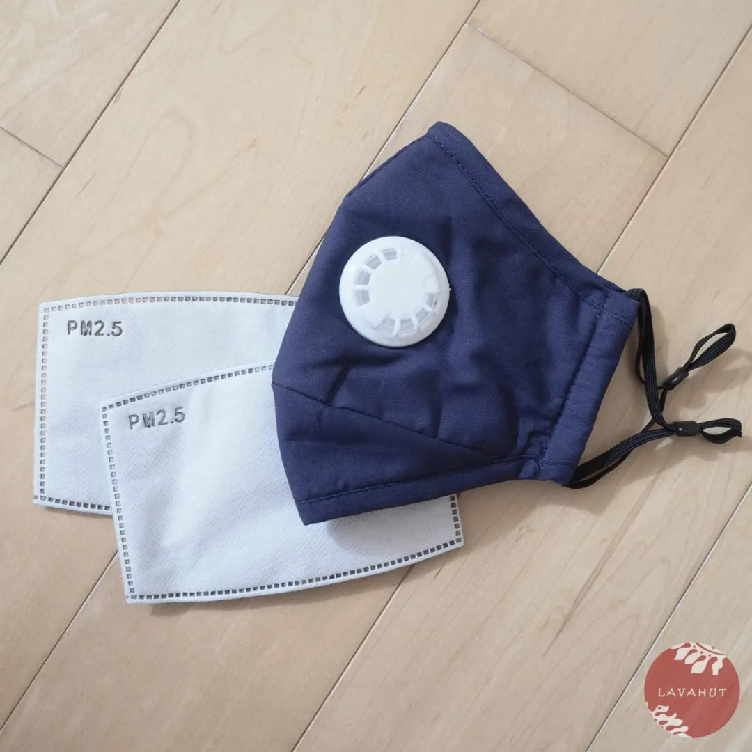 Pm 2.5 Respirator Face Mask ?? Navy - Made in Hawaii