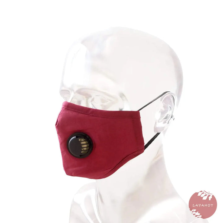 Pm 2.5 Respirator Face Mask ?? Red (black Valve) - Made in Hawaii