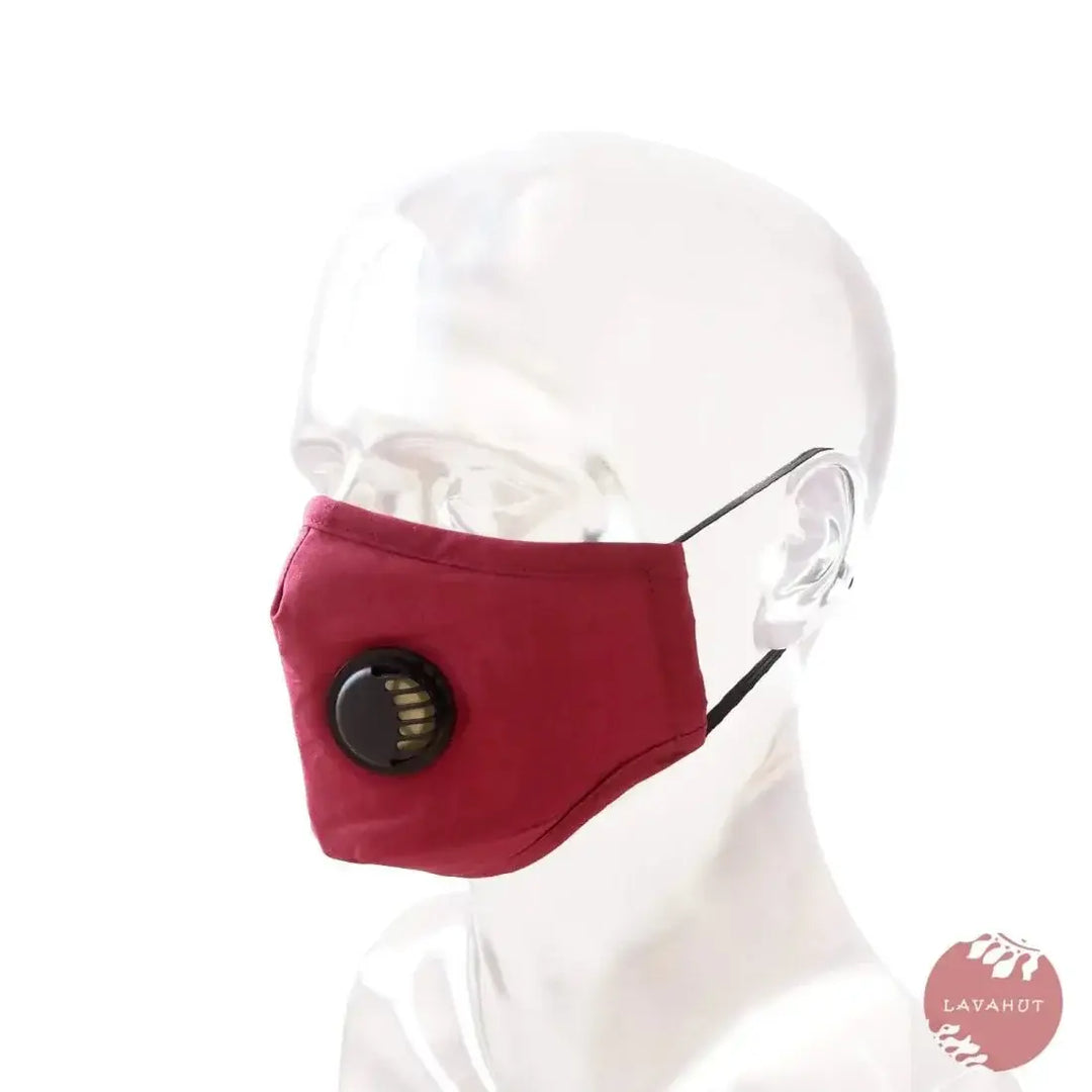 Pm 2.5 Respirator Face Mask • Red (black Valve) - Made in Hawaii