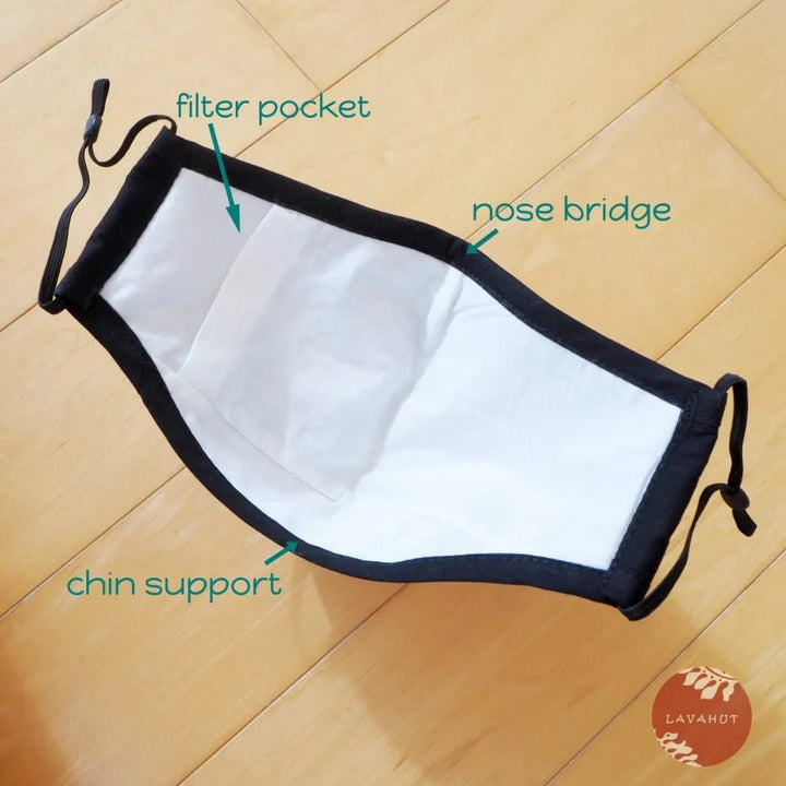 PM 2.5 Respirator Face Mask • BLACK – Authentic Hawaiian Face Mask by Lavahut