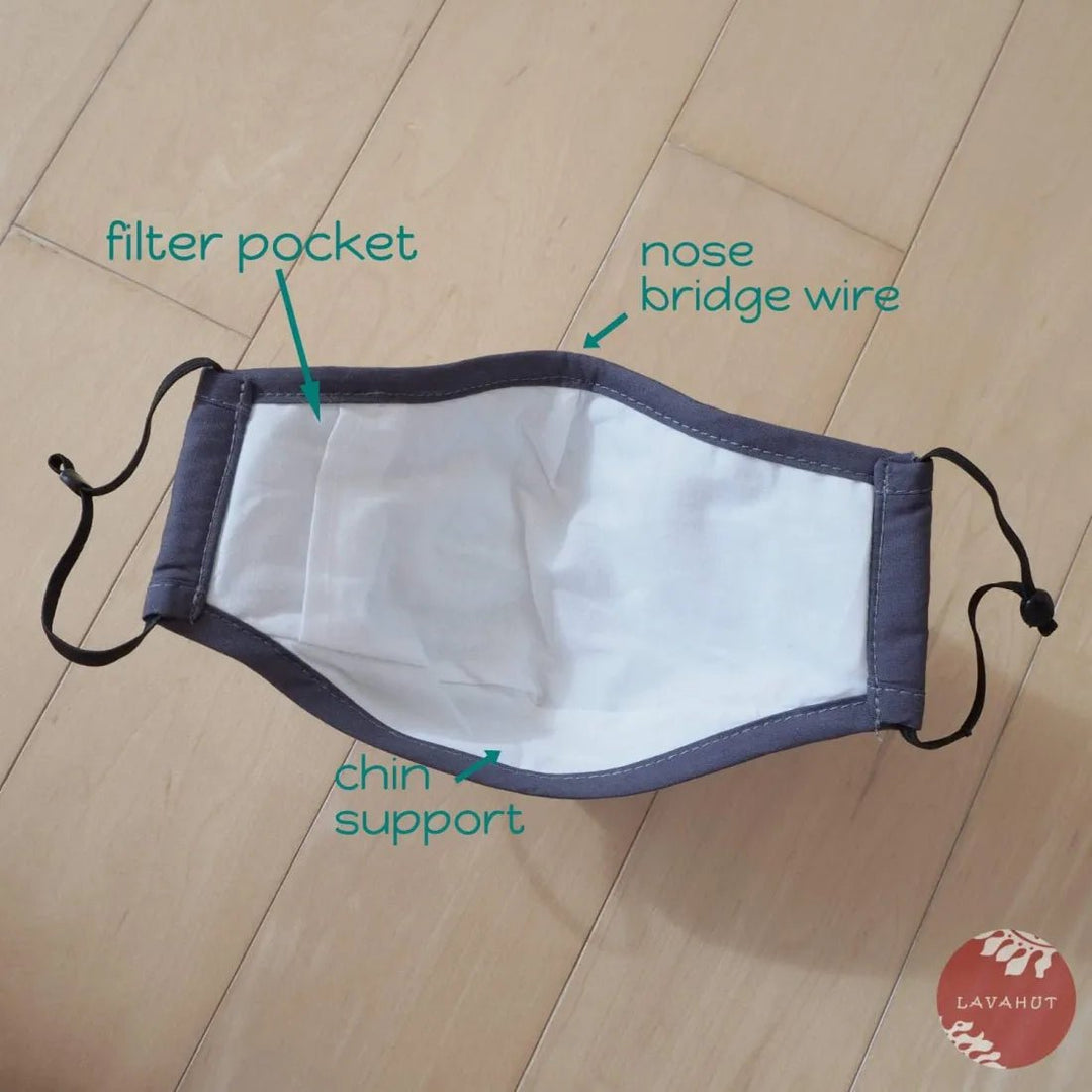PM 2.5 Respirator Face Mask • GRAY – Authentic Hawaiian Face Mask by Lavahut
