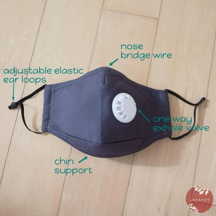 PM 2.5 Respirator Face Mask • GRAY – Authentic Hawaiian Face Mask by Lavahut