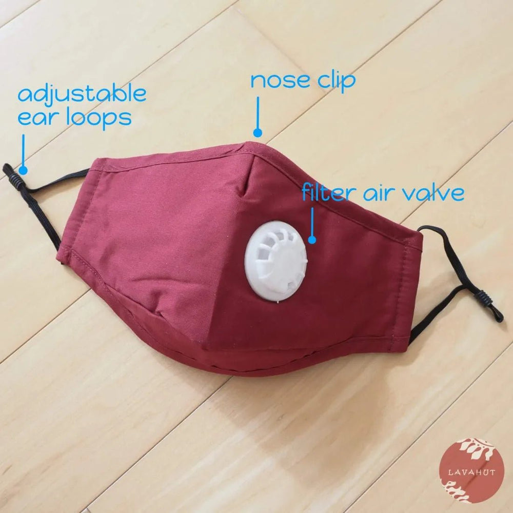 PM 2.5 Respirator Face Mask • RED – Authentic Hawaiian Face Mask by Lavahut