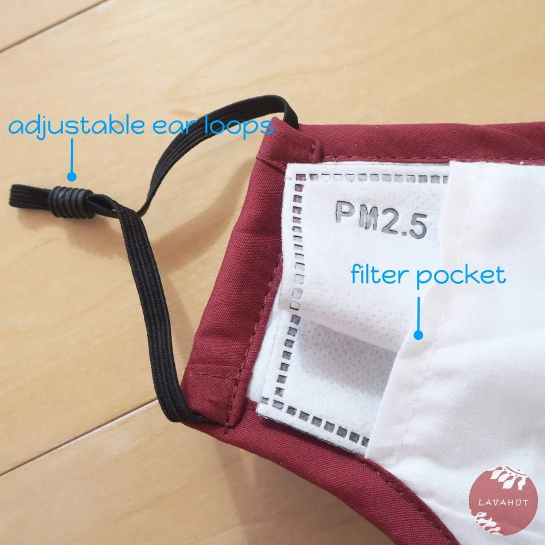PM 2.5 Respirator Face Mask • RED – Authentic Hawaiian Face Mask by Lavahut