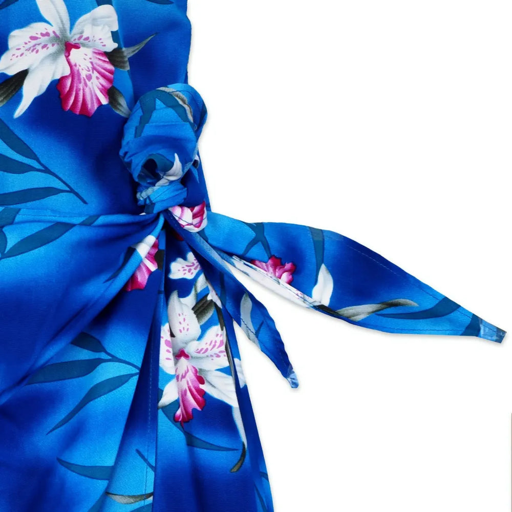 Poipu Blue Honi Hawaiian Dress - Made in Hawaii