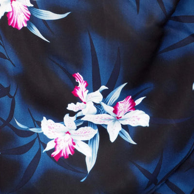 Poipu Grey Hawaiian Rayon Fabric By The Yard - Made In Hawaii