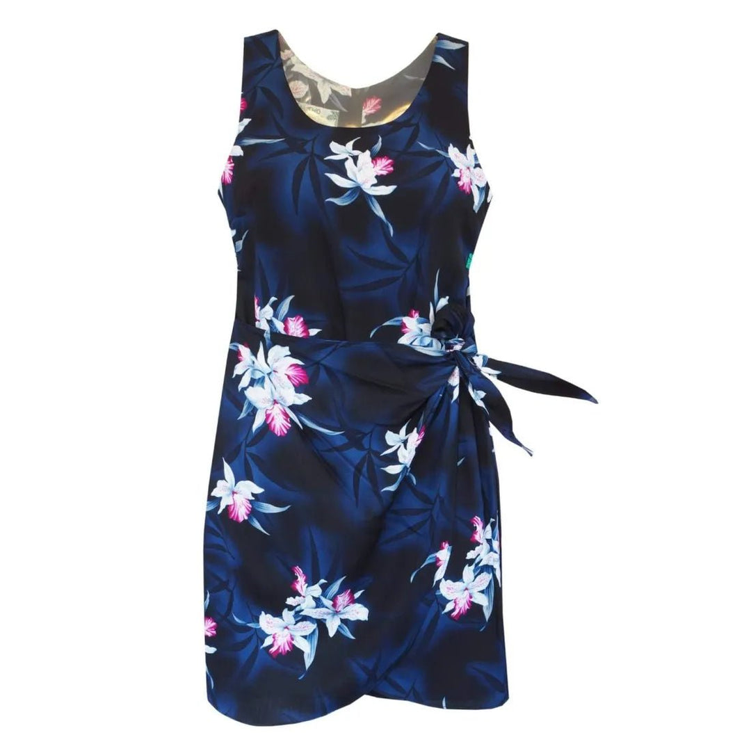 Poipu Grey Honi Hawaiian Dress – Authentic Hawaiian Women's Dress by Lavahut