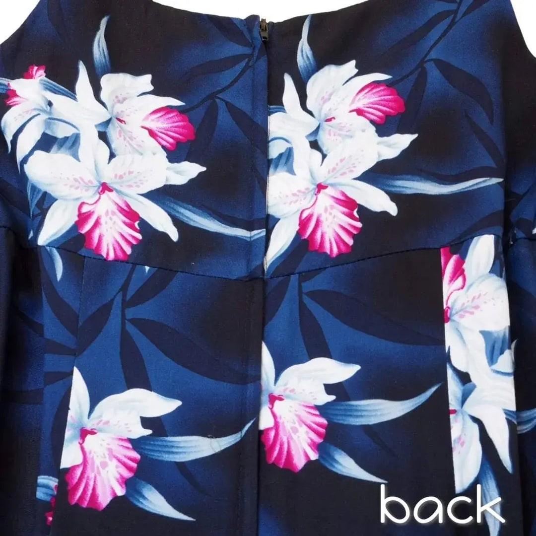 Poipu Grey Molokini Hawaiian Dress Made in Hawaii