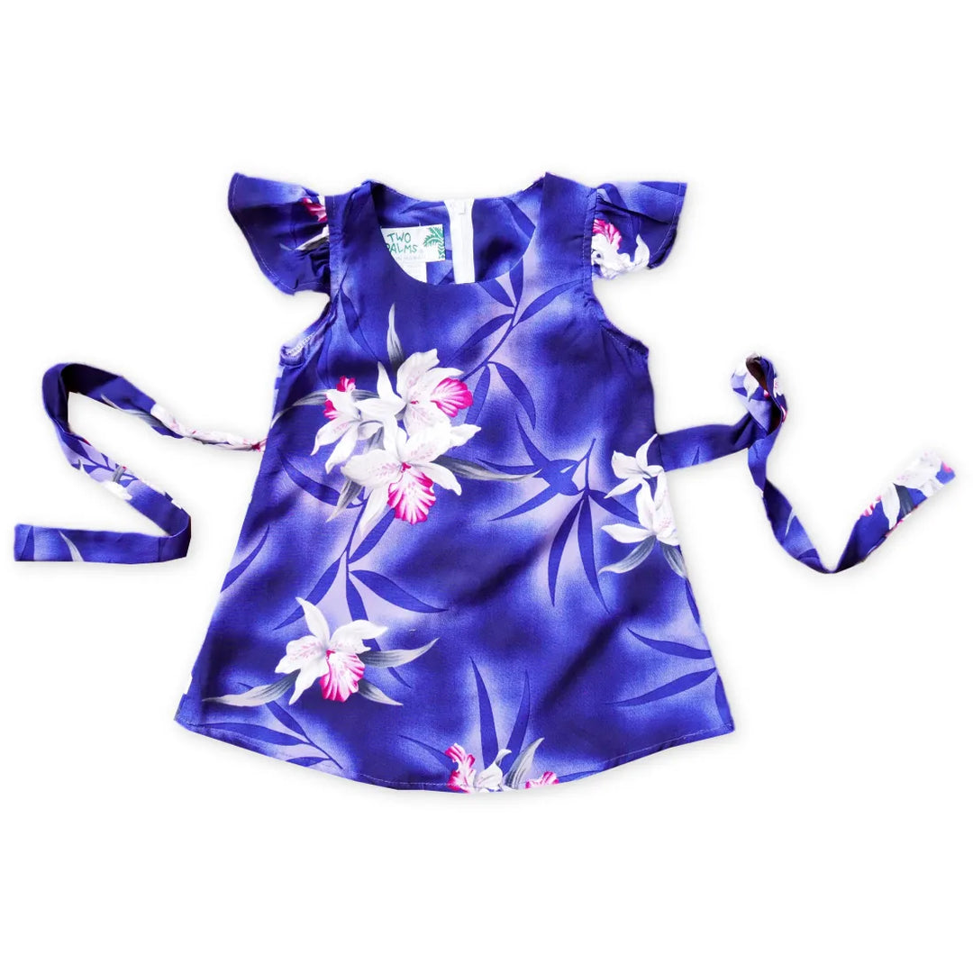 Poipu Purple Hawaiian Girl Rayon Dress - Made in Hawaii