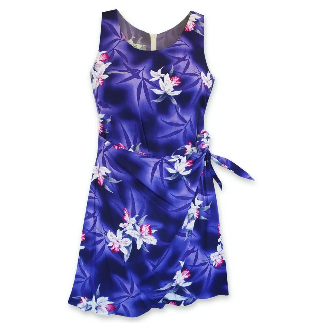 Poipu Purple Honi Hawaiian Dress - Made in Hawaii