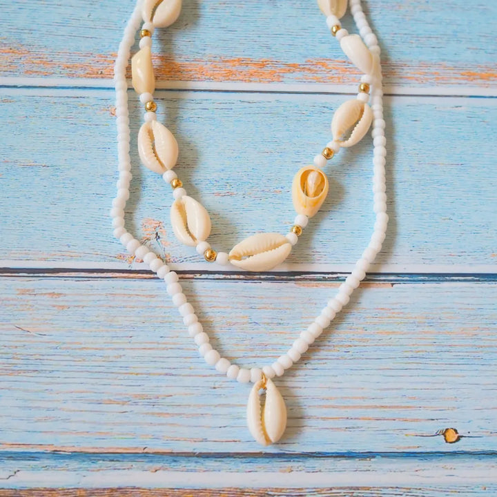 Po’olenalena Layered Seashell Necklace - Made in Hawaii