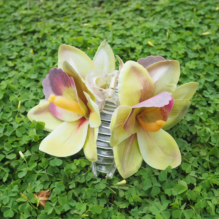 Pua Lani Green Orchid Hair Claw - Made in Hawaii