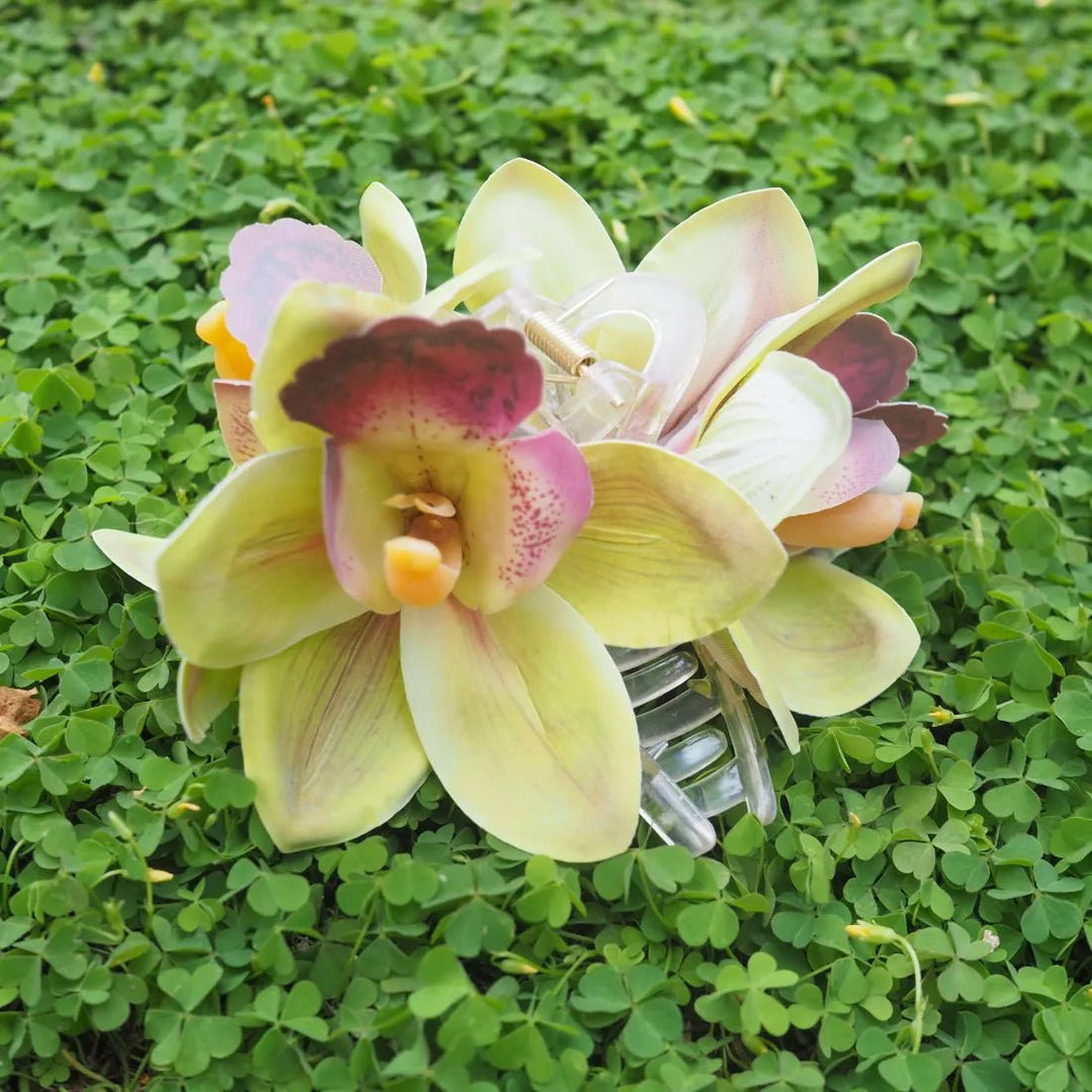 Pua Lani Green Orchid Hair Claw – Authentic Hawaiian Hair Accessories by Lavahut