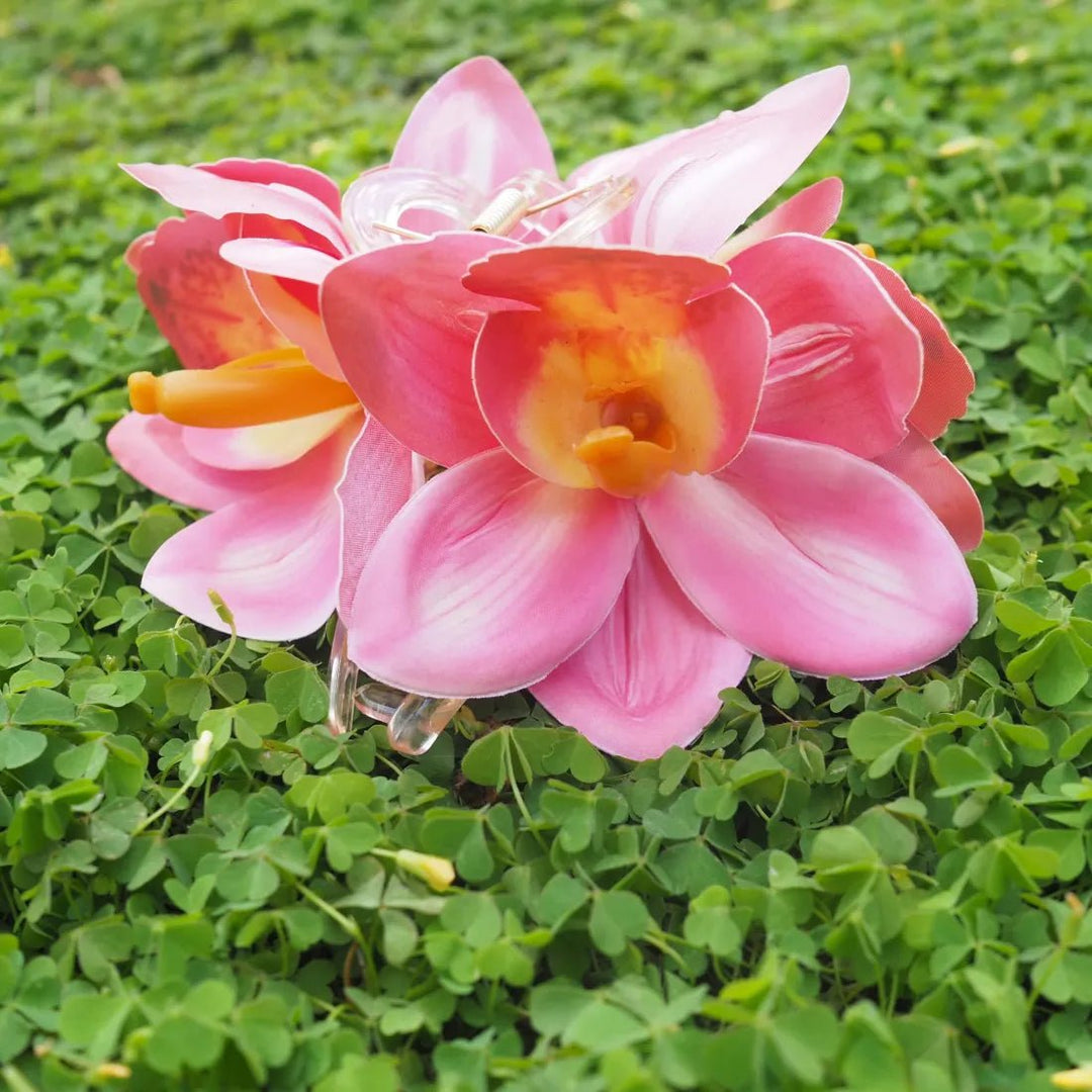 Pua Lani Pink Orchid Hair Claw – Authentic Hawaiian Hair Accessories by Lavahut