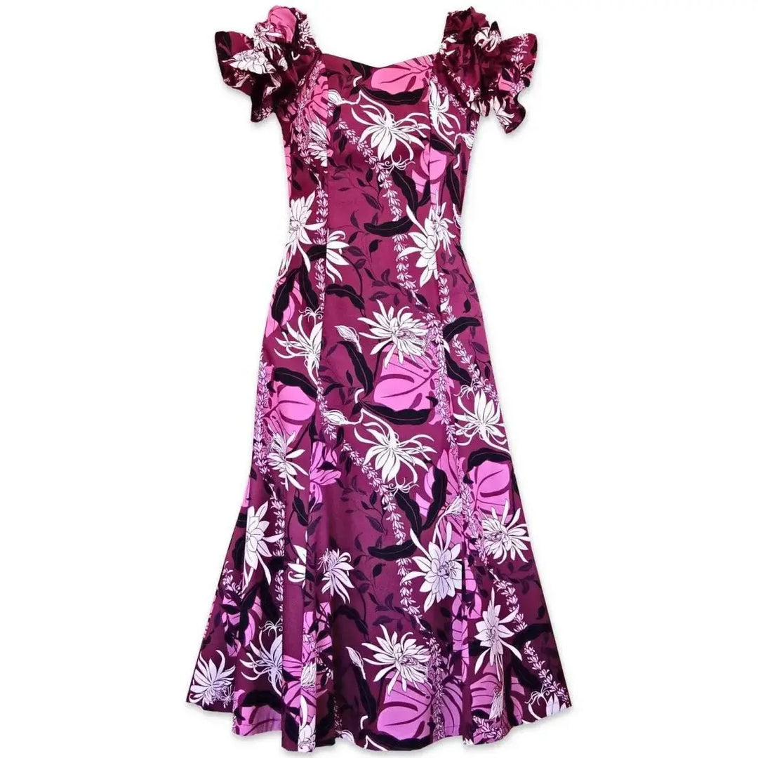 Punahou Purple Aikane Hawaiian Dress Made in Hawaii
