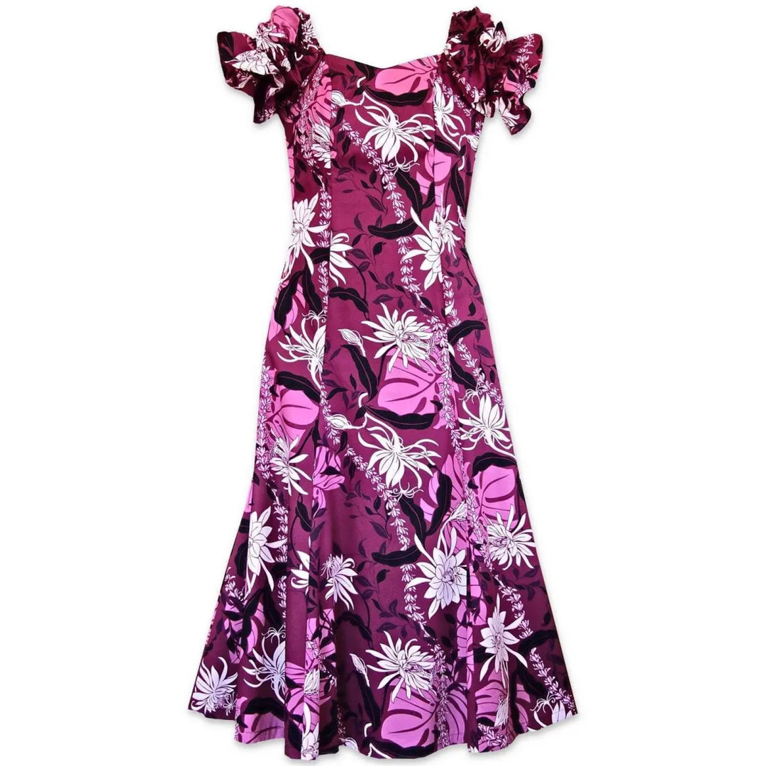 Punahou Purple Aikane Hawaiian Dress - Made in Hawaii