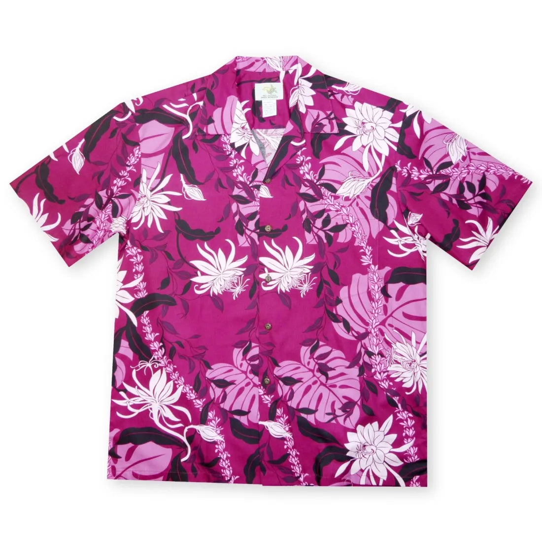 Punahou Purple Hawaiian Cotton Shirt - Made in Hawaii