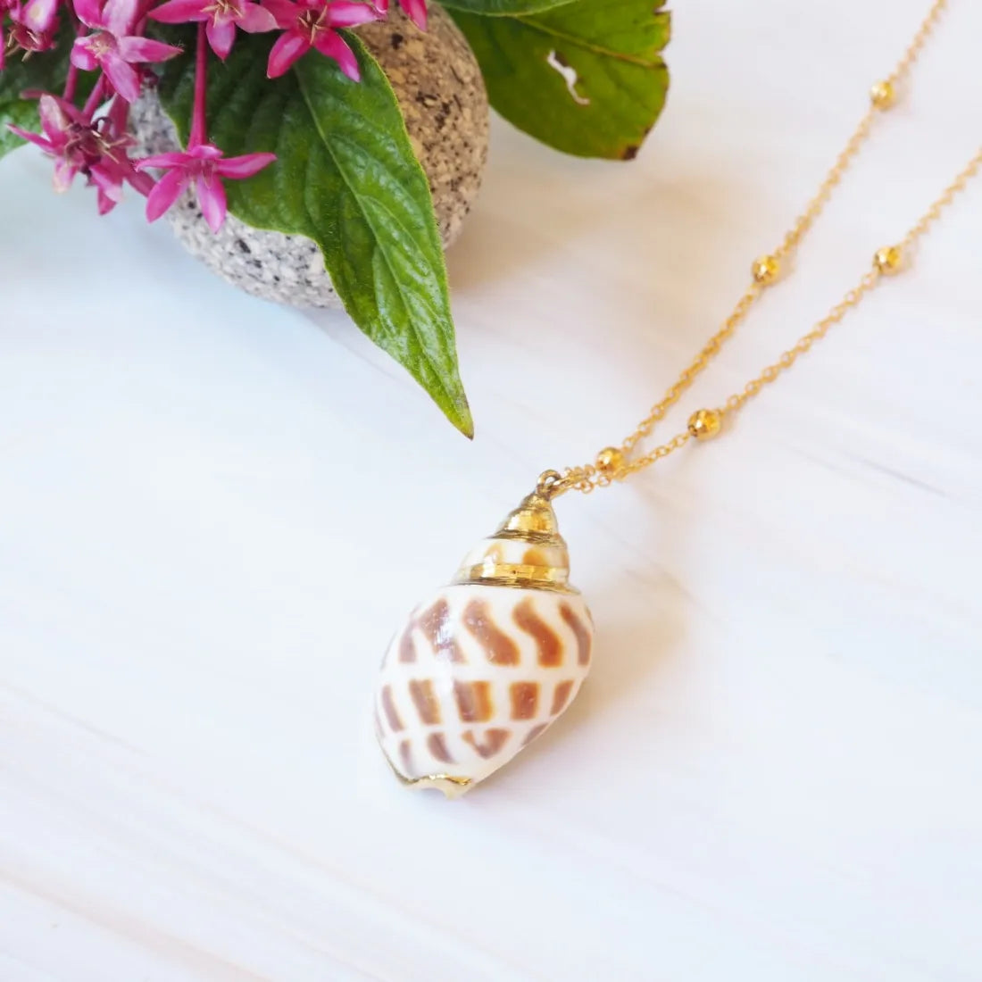 Pupukea Conch Seashell Hawaiian Pendant Necklace - Made In Hawaii