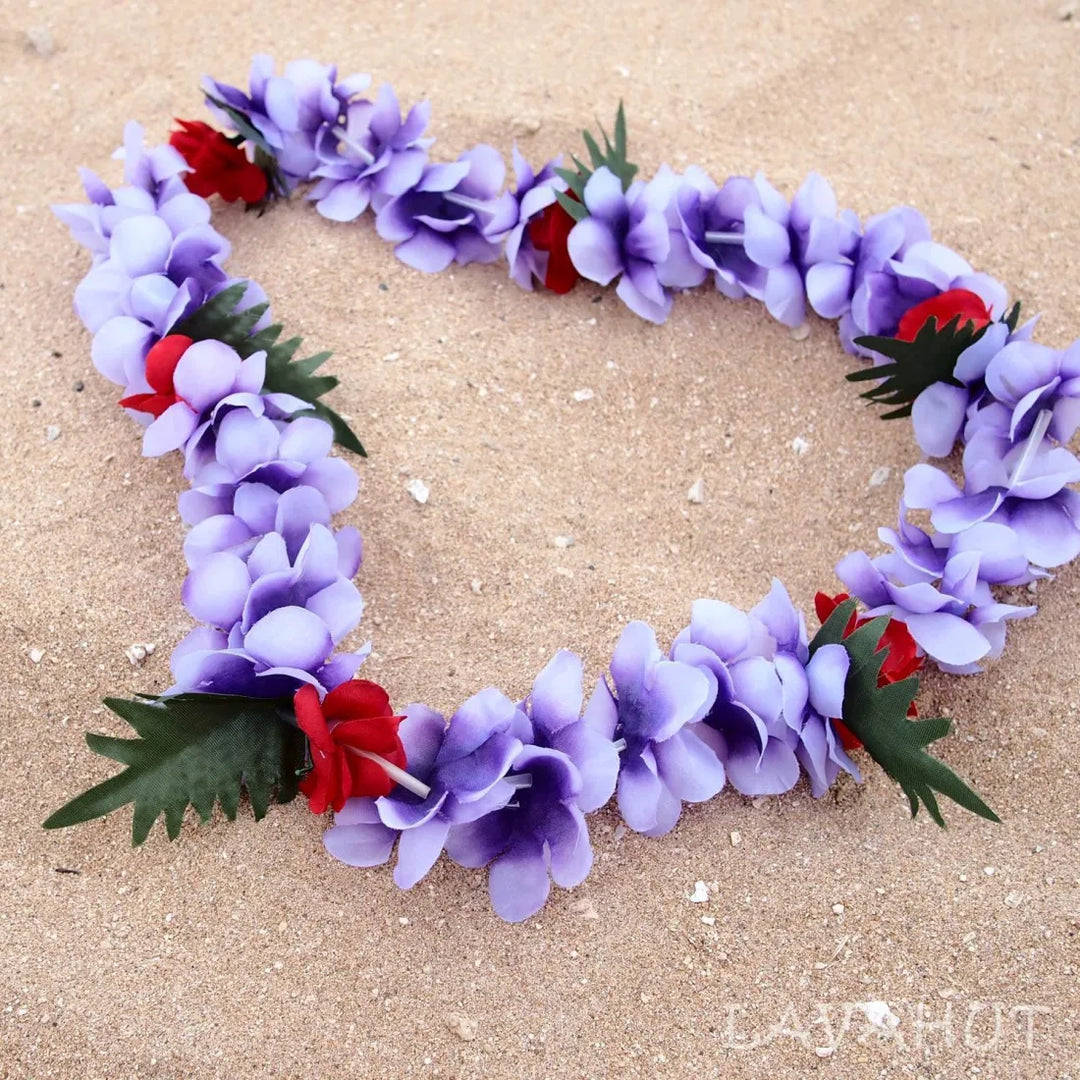 Purple Hawaiian Keiki Flower Lei - Made in Hawaii