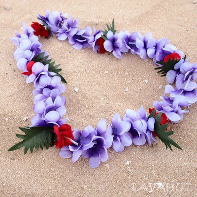 Purple Hawaiian Keiki Flower Lei - Made In Hawaii