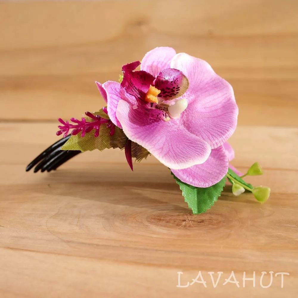 Purple Orchid Joy Hawaiian Hair Comb - Made in Hawaii