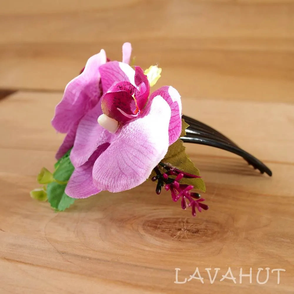 Purple Orchid Joy Hawaiian Hair Comb - Made in Hawaii