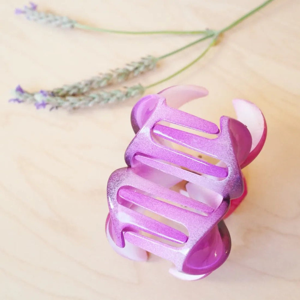 Purple Plumeria Hawaiian Hair Claw – Authentic Hawaiian Hair Accessories by Lavahut