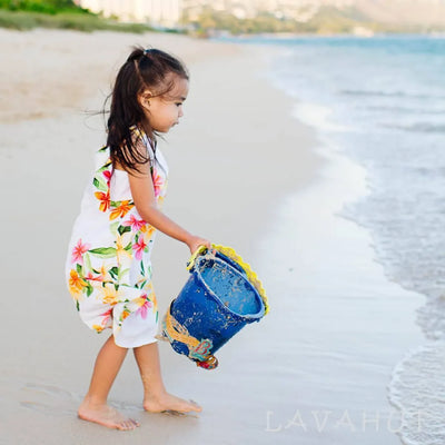 Rain White Hawaiian Girl Rayon Dress - Made In Hawaii