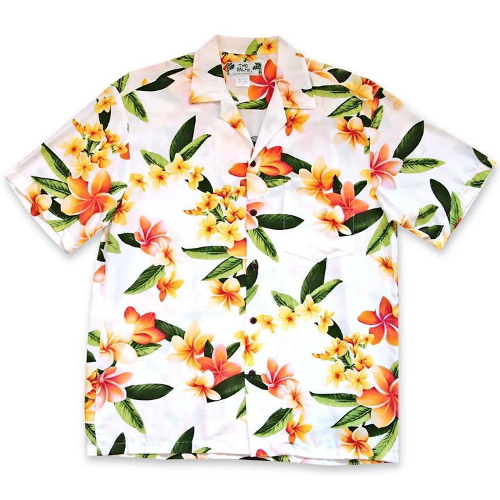 Rain White Hawaiian Rayon Shirt - Made in Hawaii